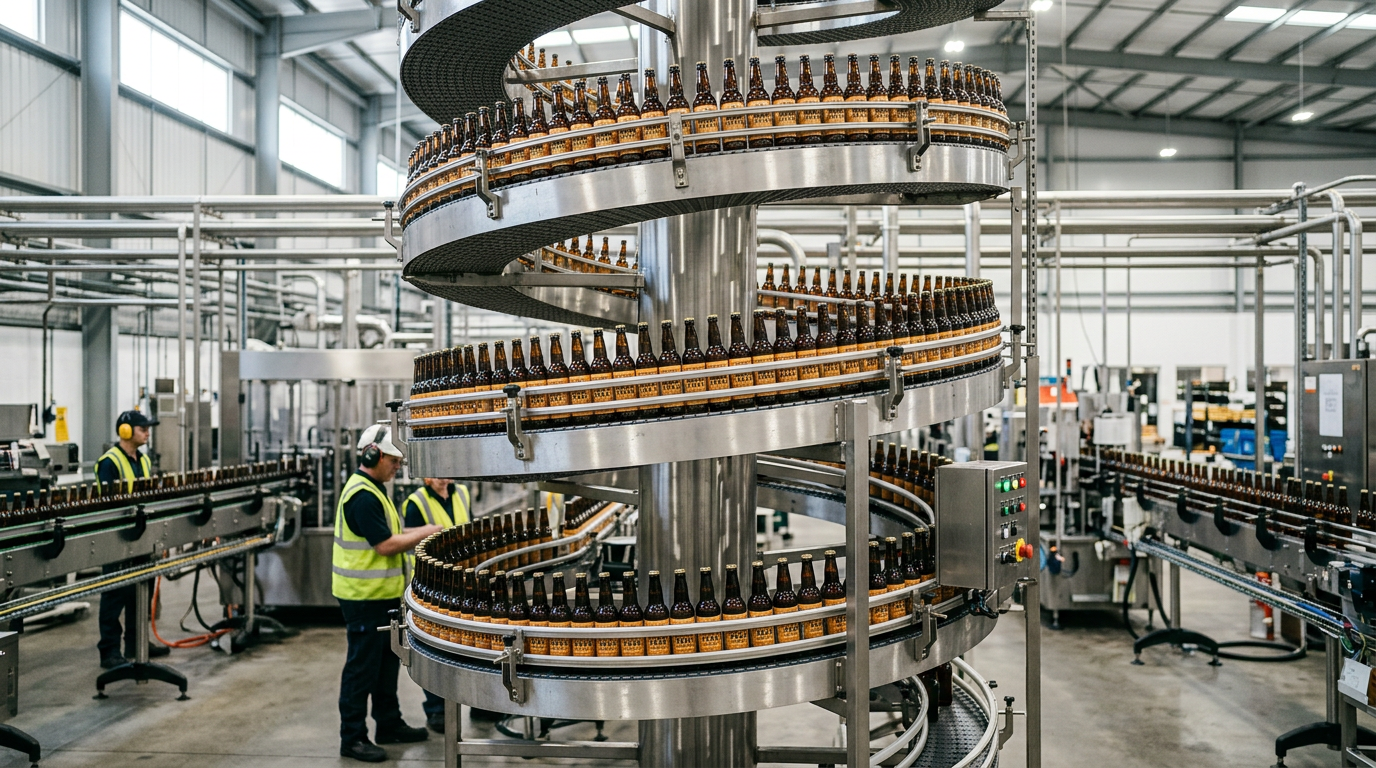 Maximizing Throughput with Spiral Modular Conveyors for Vertical Accumulation